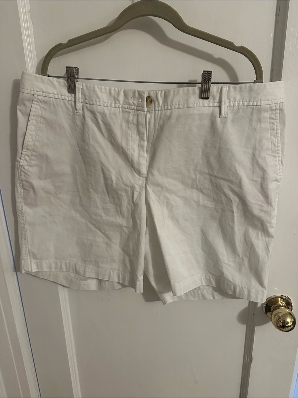 Talbots White Relaxed Chino Shorts